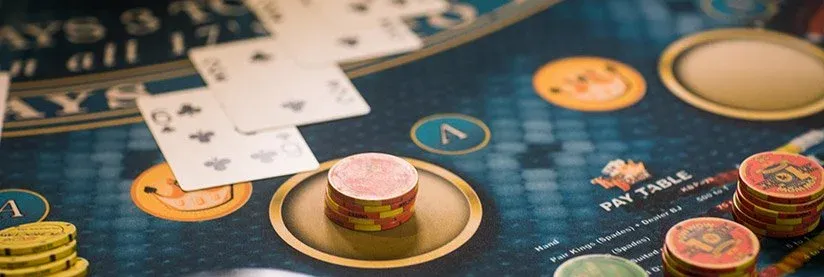 Casino chips and cards composition